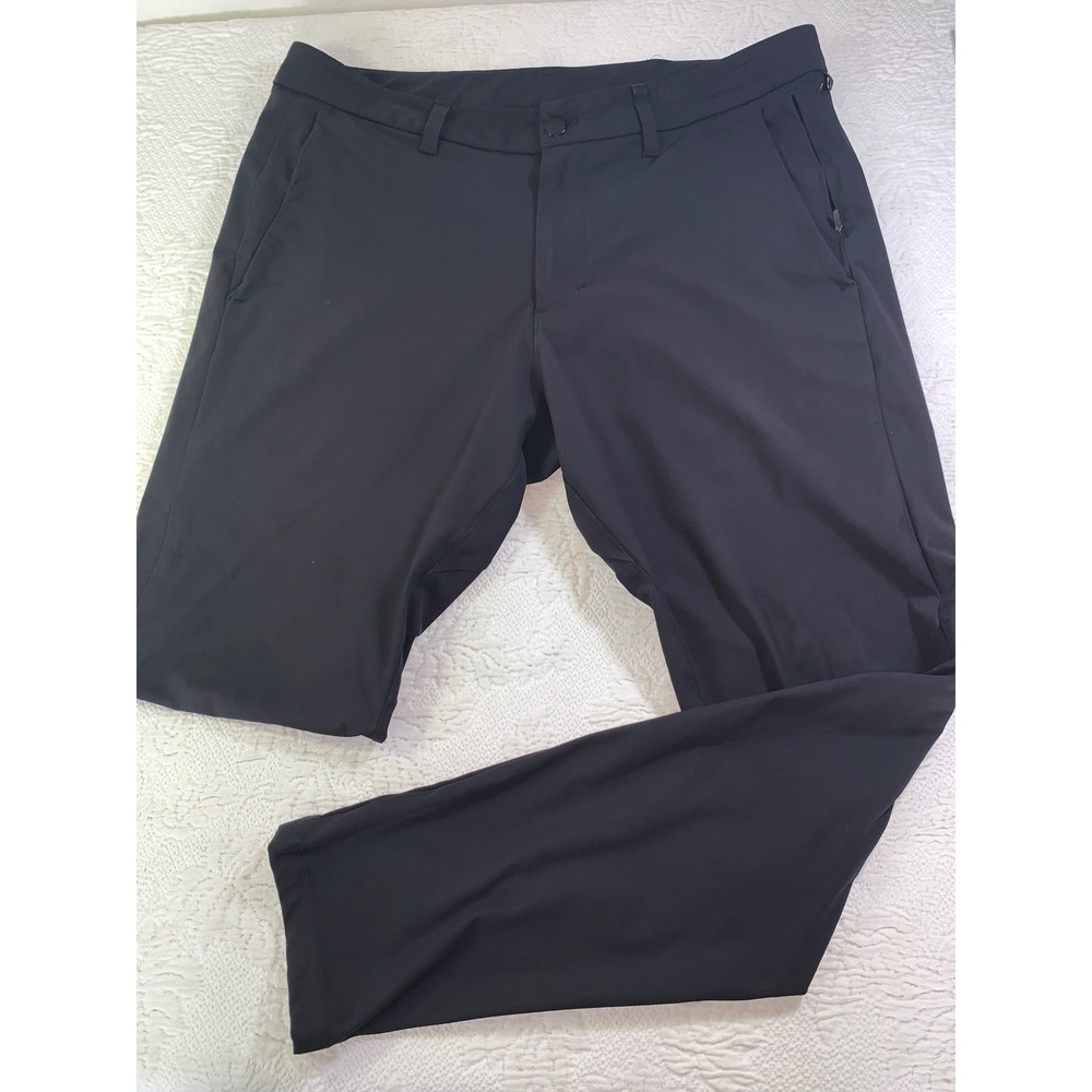 Lululemon Commission Pant 32 Warpstream Mens Black Trousers Golf Size 35